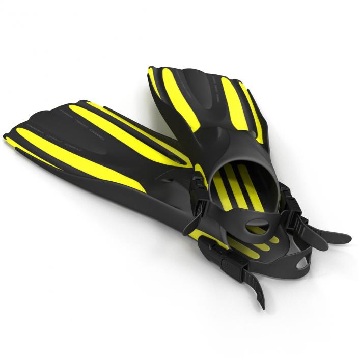 Oceanic Generic Fins Yellow 3D