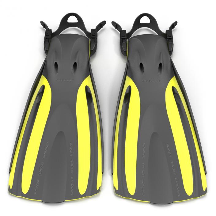 Oceanic Generic Fins Yellow 3D