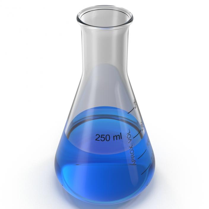 3D 250 ml Erlenmeyer Flask model