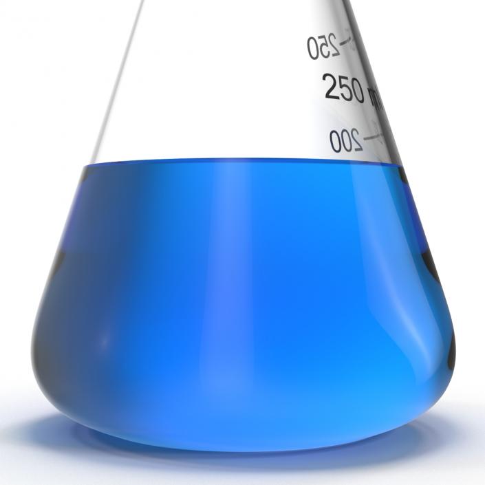 3D 250 ml Erlenmeyer Flask model