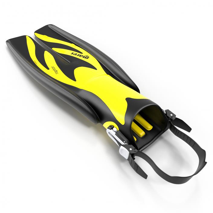 3D Swim Fins 3 Yellow model