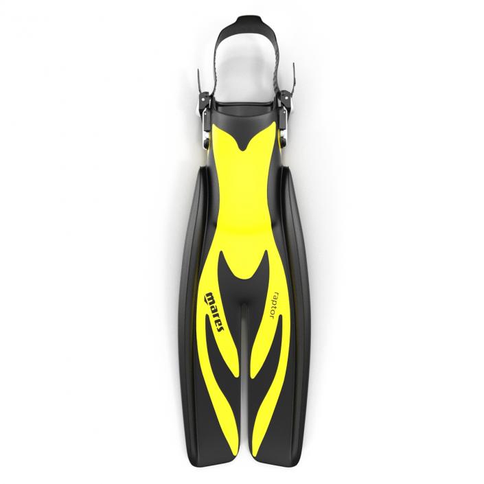 3D Swim Fins 3 Yellow model