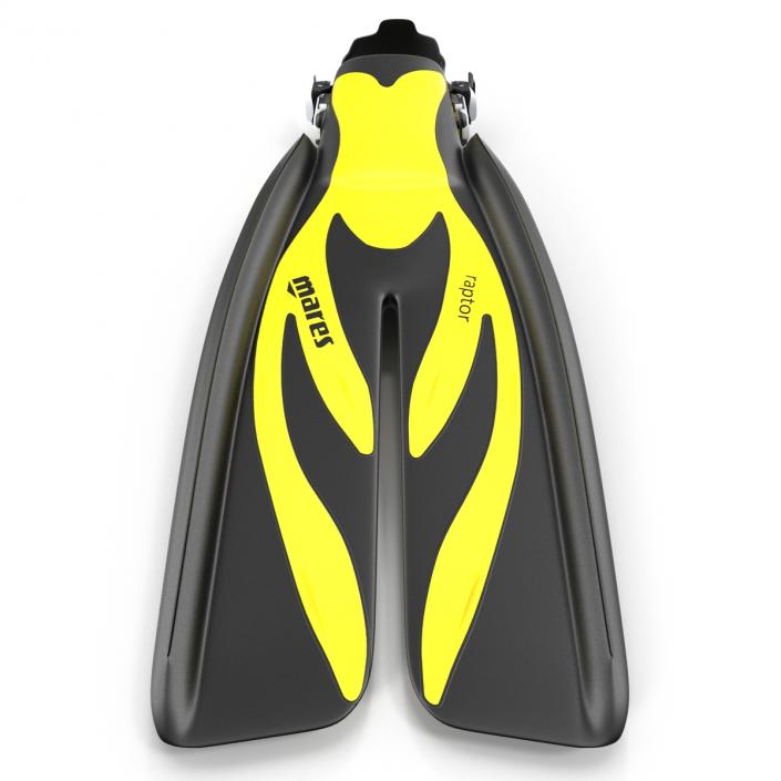 3D Swim Fins 3 Yellow model