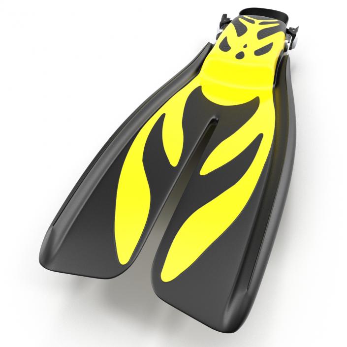 3D Swim Fins 3 Yellow model