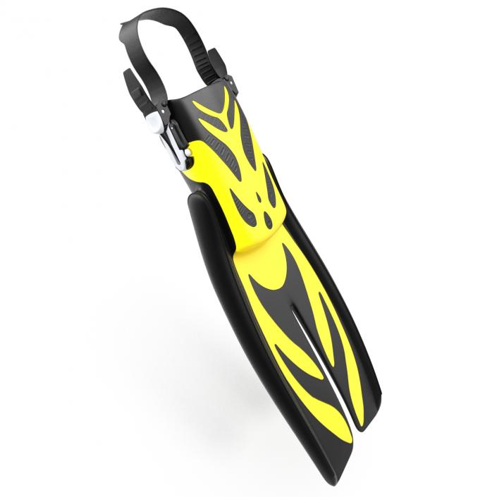 3D Swim Fins 3 Yellow model