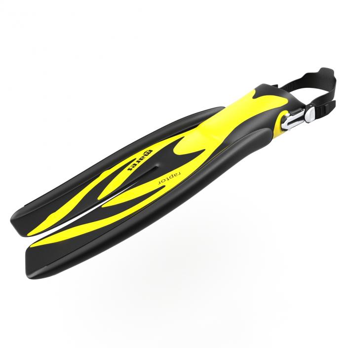 3D Swim Fins 3 Yellow model