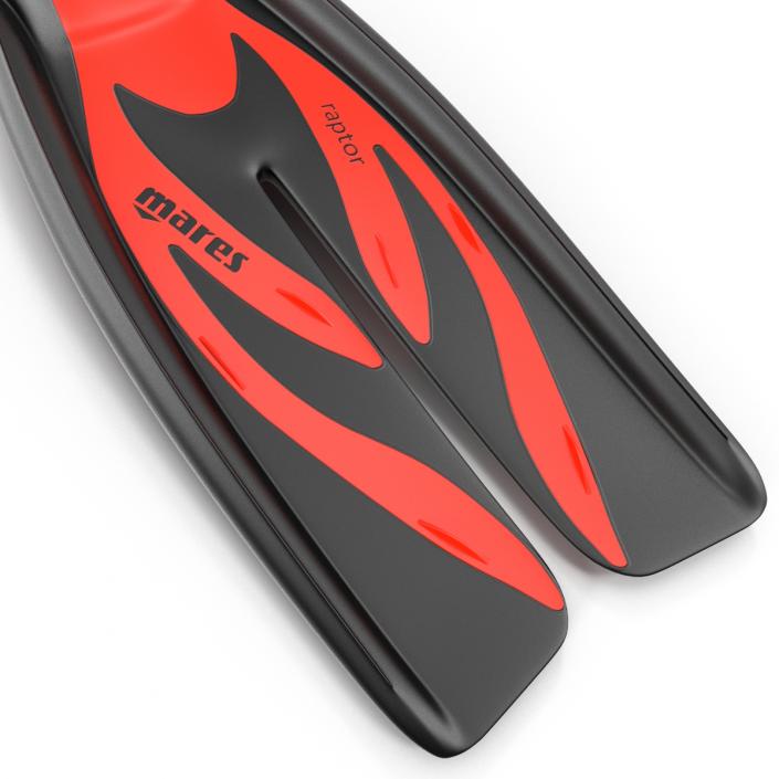 3D model Swim Fins 3 Red