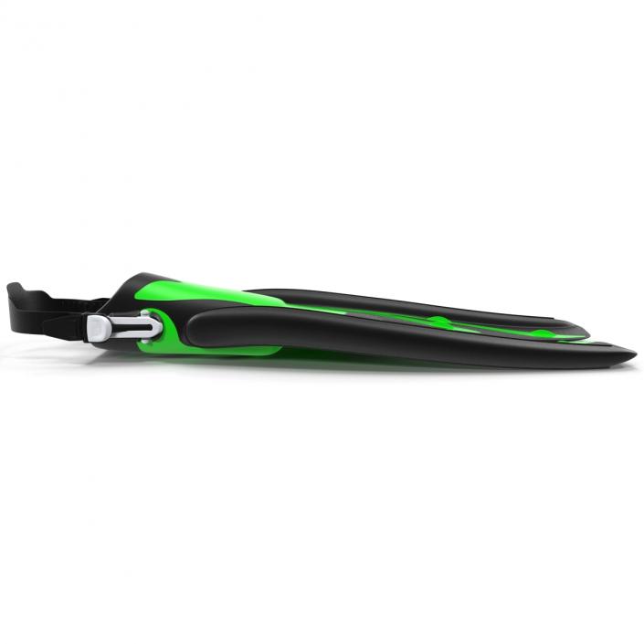 Swim Fins 3 Green 3D