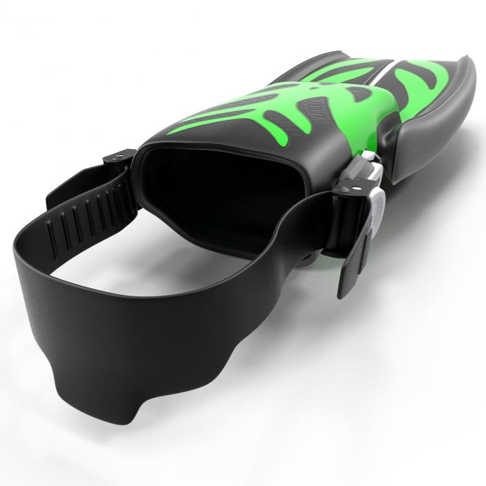 Swim Fins 3 Green 3D