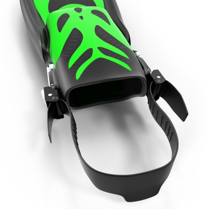 Swim Fins 3 Green 3D