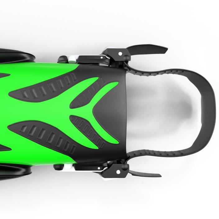 Swim Fins 3 Green 3D