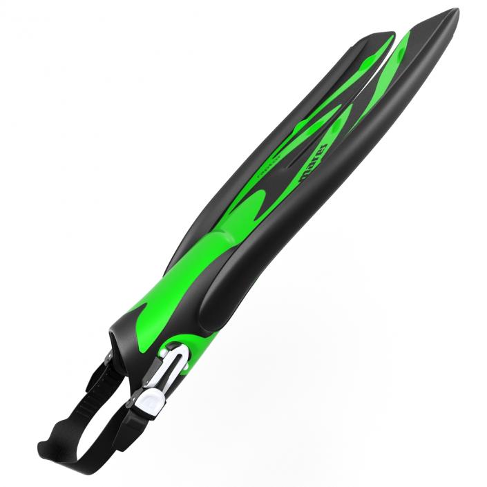 Swim Fins 3 Green 3D