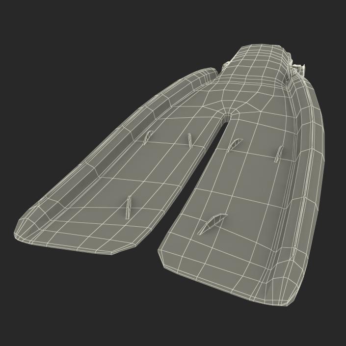 Swim Fins 3 Green 3D