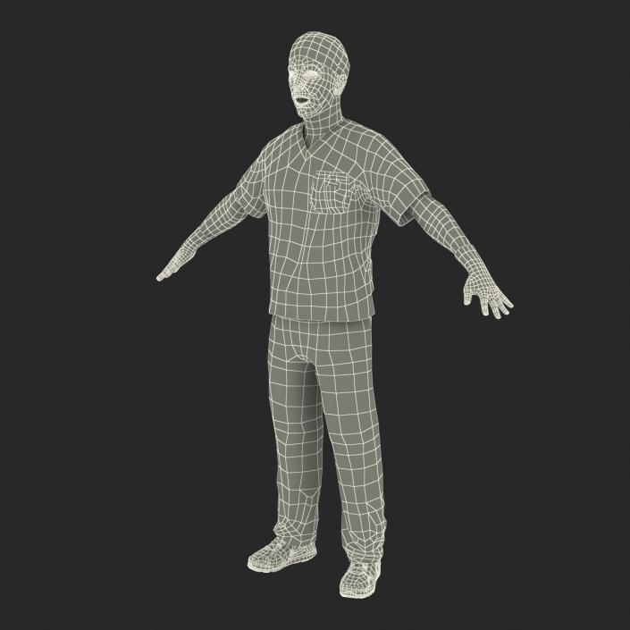 3D Male Surgeon Caucasian Rigged 2