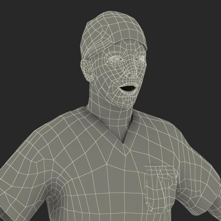 3D Male Surgeon Caucasian Rigged 2