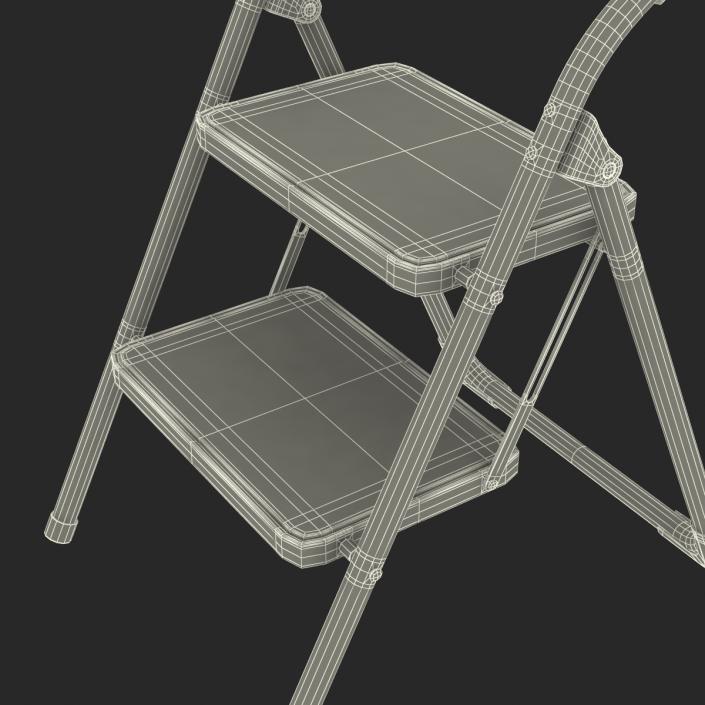 3D model Step Ladder 3 Rigged