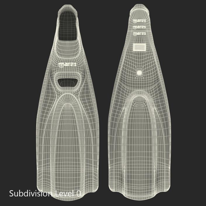 3D Swim Fins 2 Yellow model