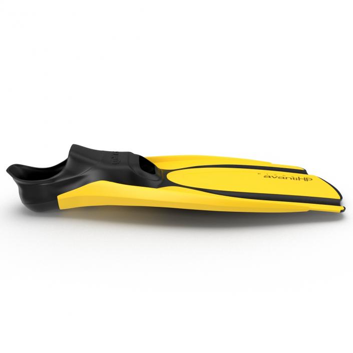 3D Swim Fins 2 Yellow model