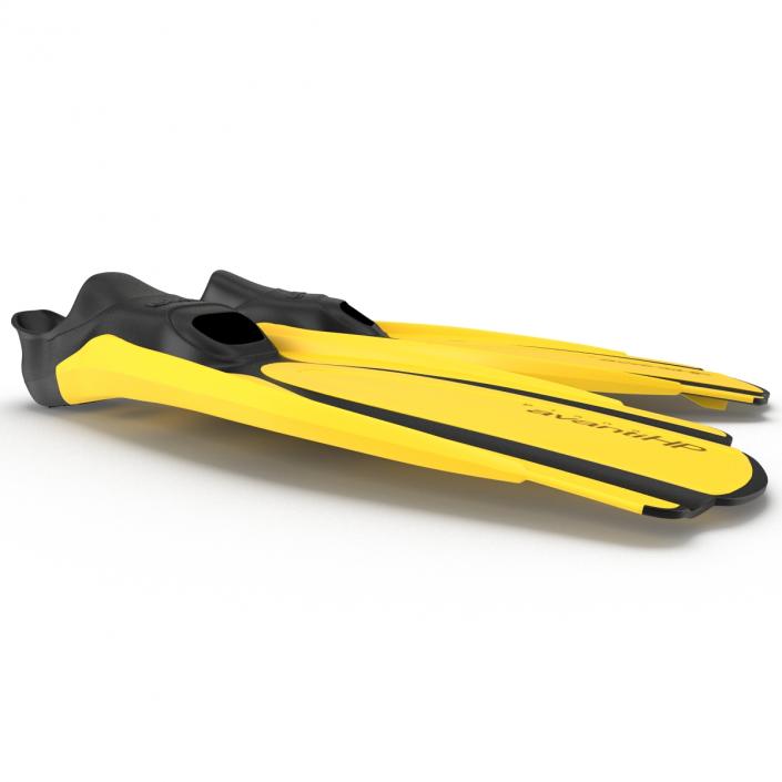 3D Swim Fins 2 Yellow model