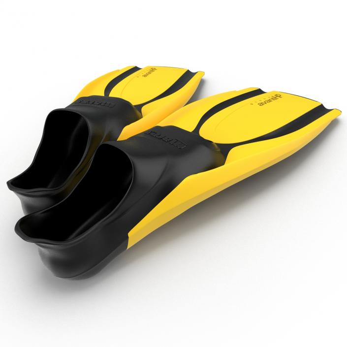 3D Swim Fins 2 Yellow model