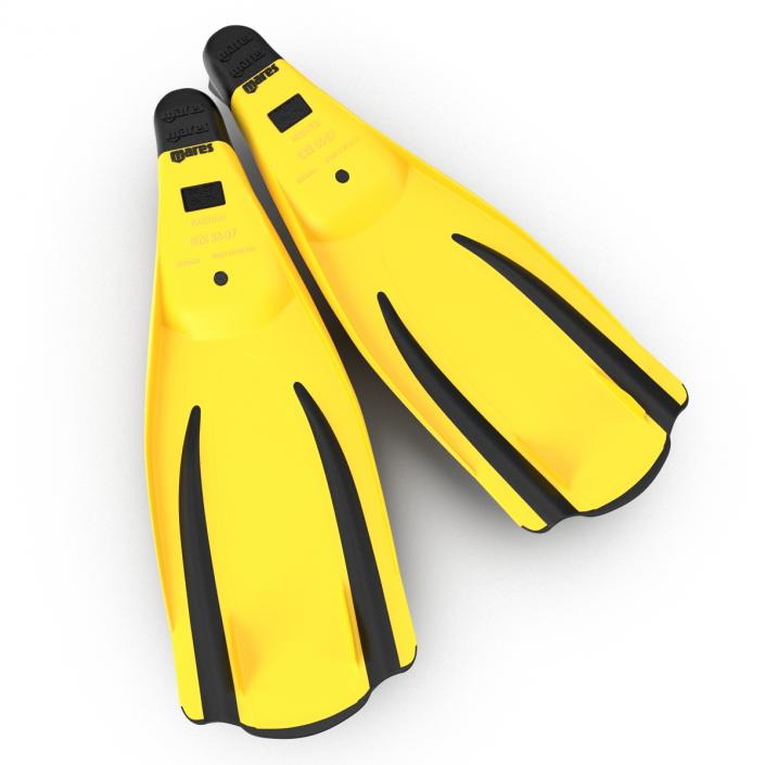 3D Swim Fins 2 Yellow model