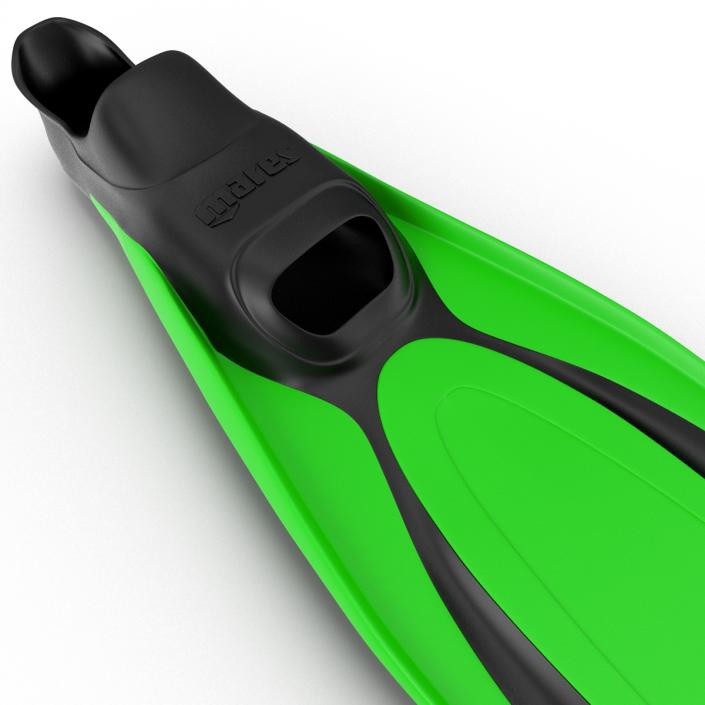 Swim Fins 2 Green 3D