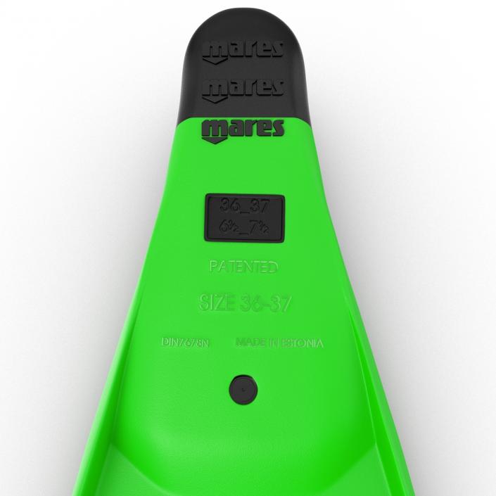 Swim Fins 2 Green 3D