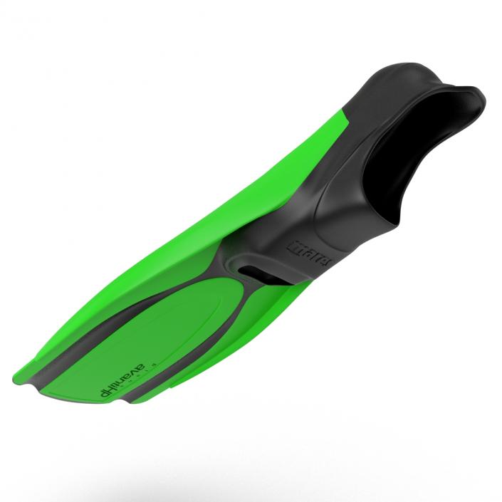 Swim Fins 2 Green 3D