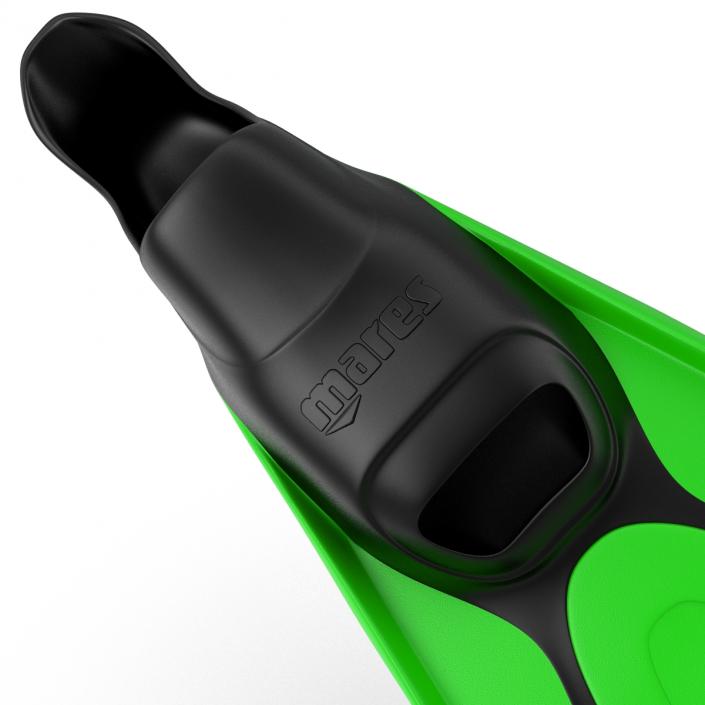 Swim Fins 2 Green 3D