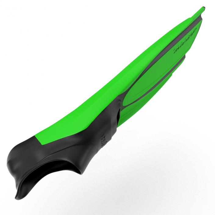 Swim Fins 2 Green 3D