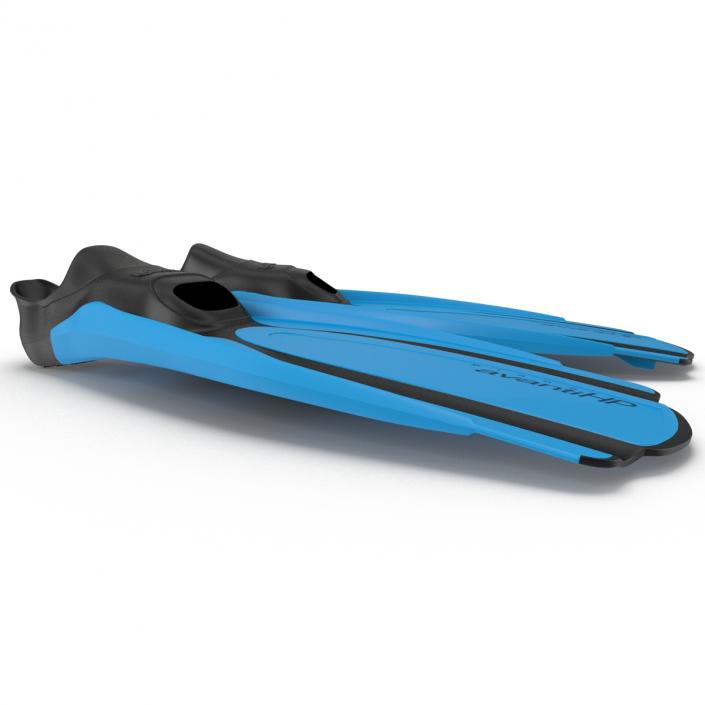 3D Swim Fins 2 Blue 2 model