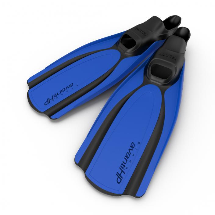 3D Swim Fins 2 Blue