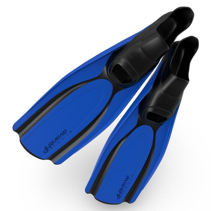 3D Swim Fins 2 Blue