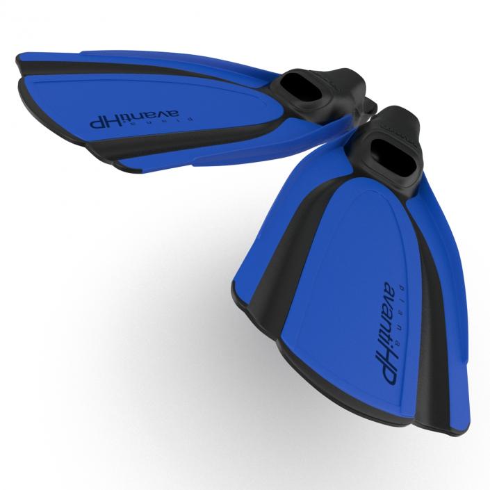 3D Swim Fins 2 Blue