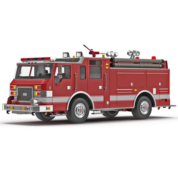 Fire Truck Apparatus 2 3D