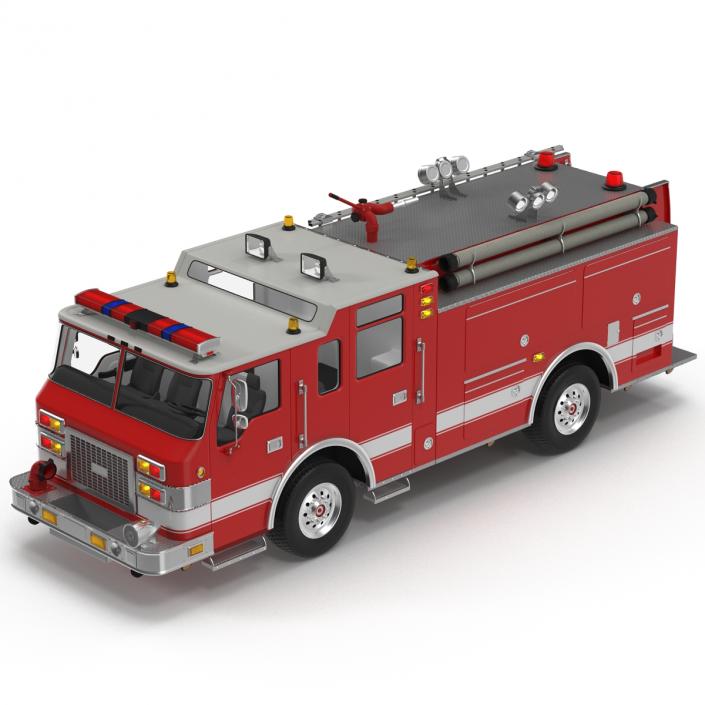 Fire Truck Apparatus 2 3D