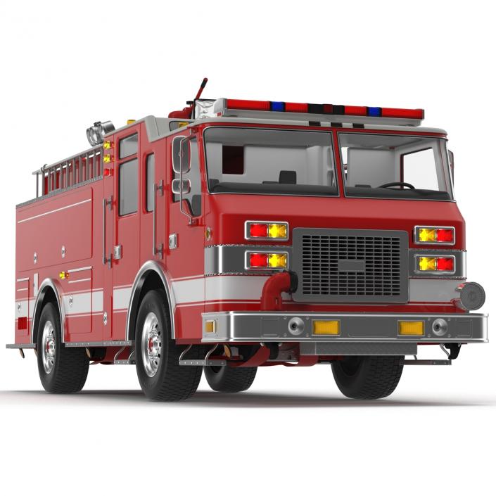 Fire Truck Apparatus 2 3D