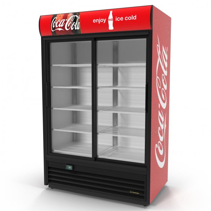 Coca Cola Double Door Display Refrigerator 3D