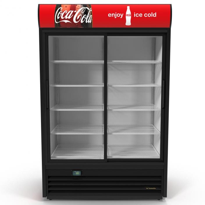 Coca Cola Double Door Display Refrigerator 3D