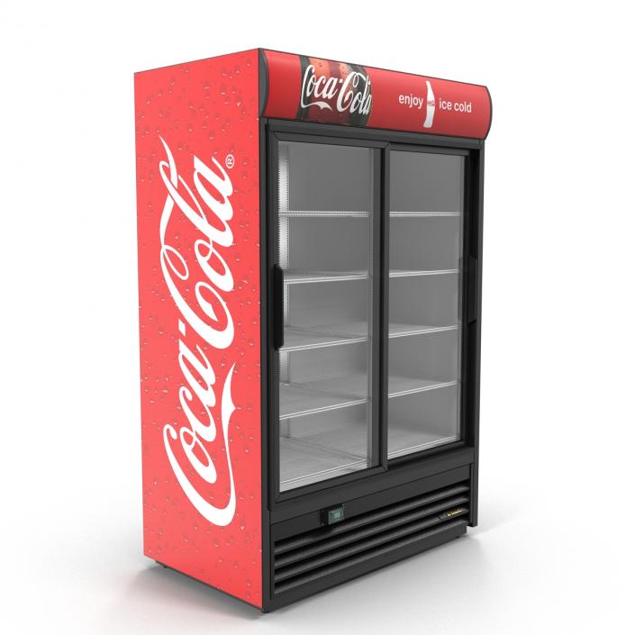 Coca Cola Double Door Display Refrigerator 3D