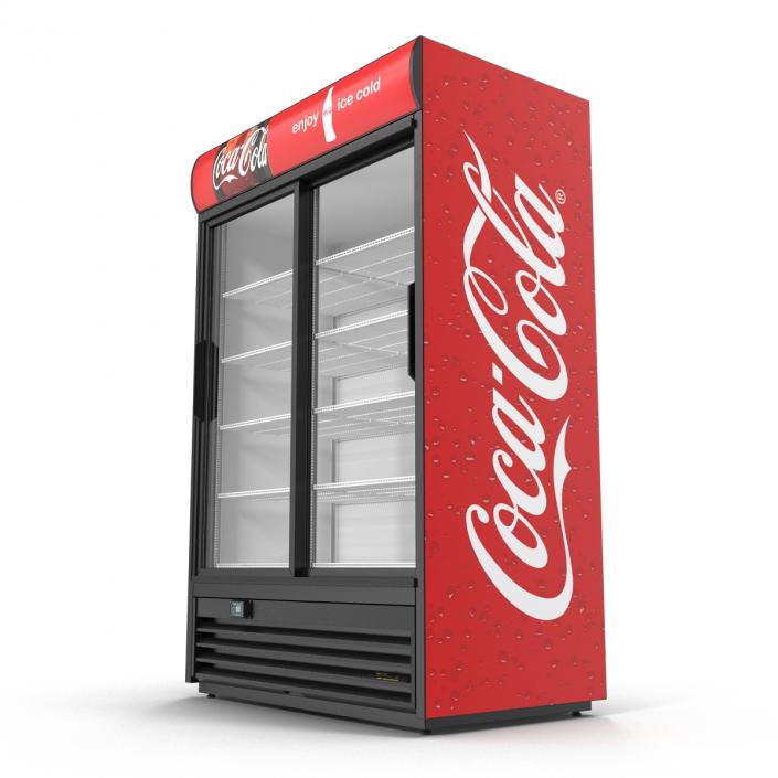 Coca Cola Double Door Display Refrigerator 3D