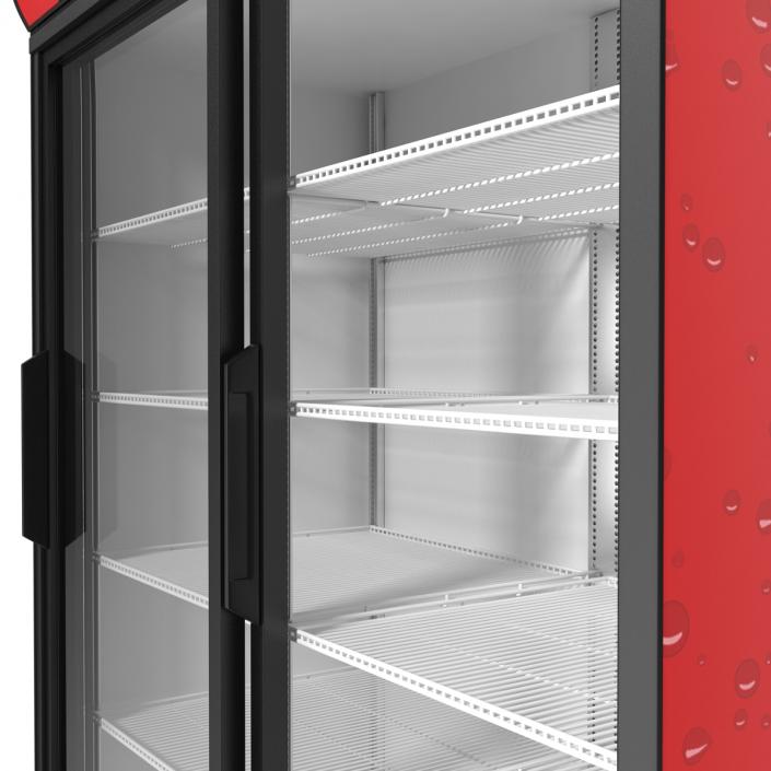 Coca Cola Double Door Display Refrigerator 3D