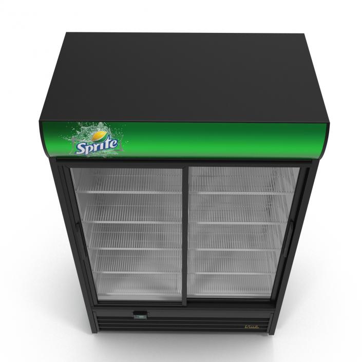 Sprite Double Door Display Refrigerator 3D model