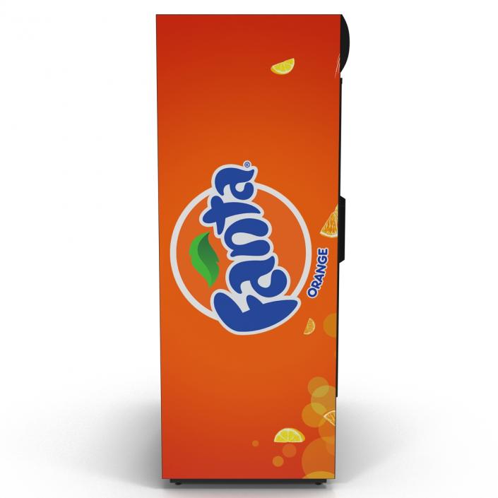 3D Fanta Double Door Display Refrigerator model