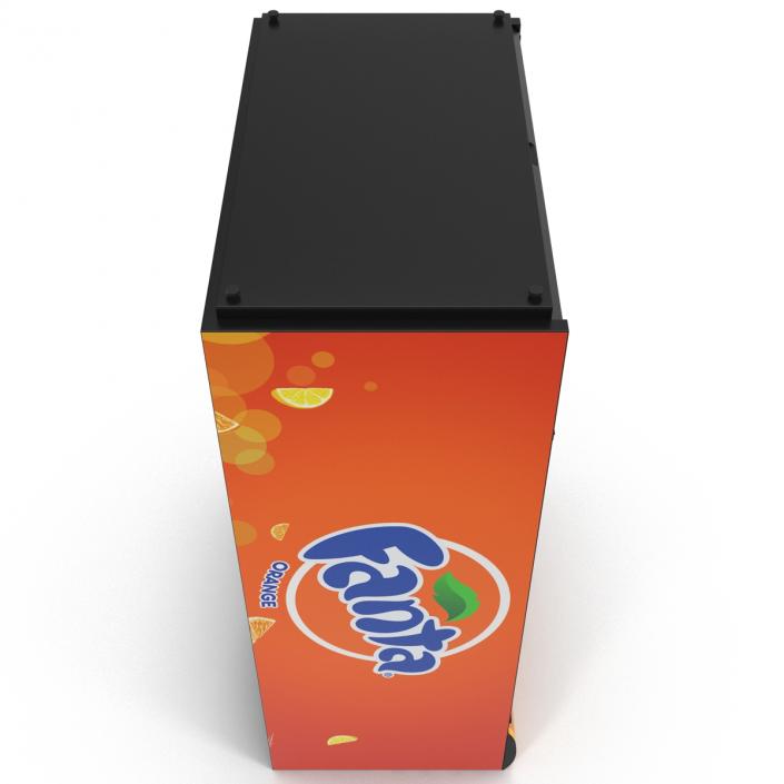 3D Fanta Double Door Display Refrigerator model