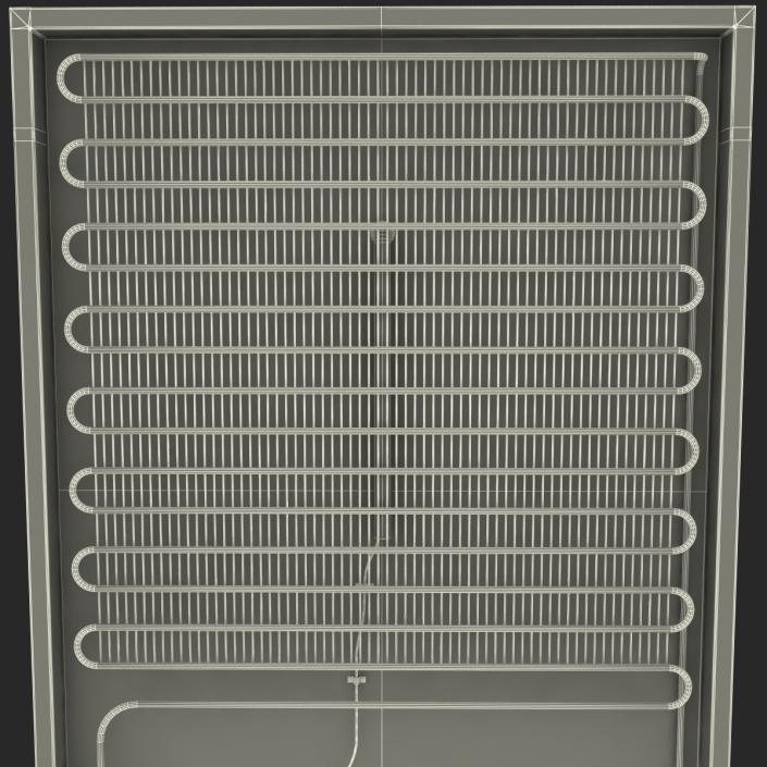 3D Fanta Double Door Display Refrigerator model