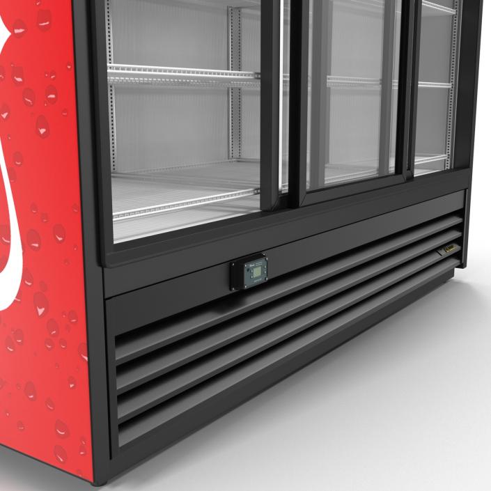 3D Coca Cola Three Door Display Refrigerator