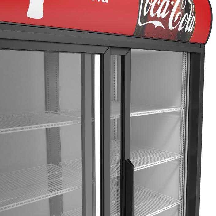 3D Coca Cola Three Door Display Refrigerator