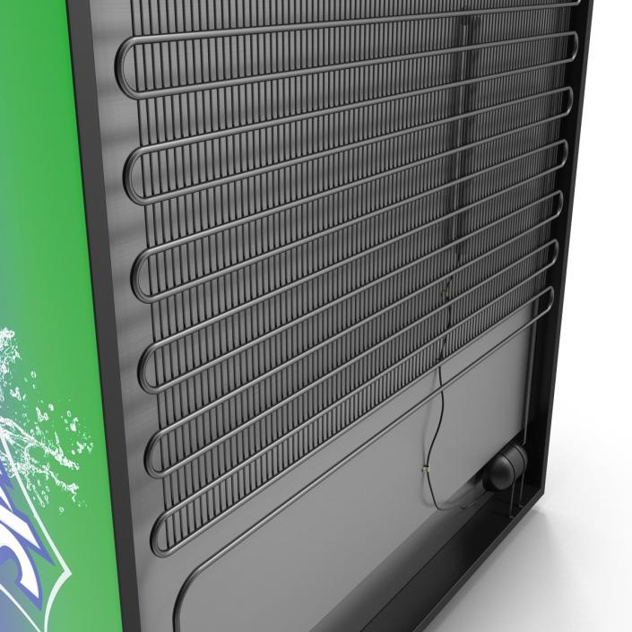 3D Sprite Three Door Display Refrigerator model