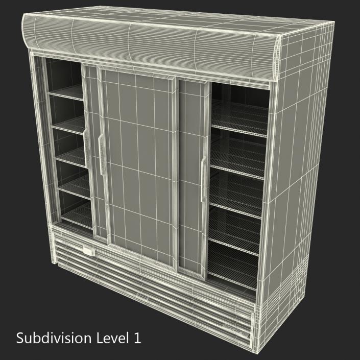 Fanta Three Door Display Refrigerator 3D